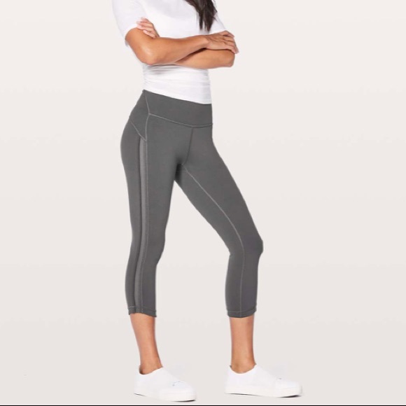 lululemon athletica Pants - NWT • Lululemon • Wunder Under Crop Awaken Gray